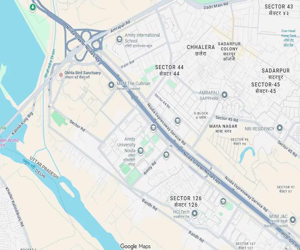 Trump Towers Noida Sector 94 Location Map